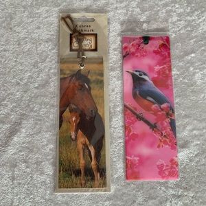 Bookmark Bundle!📚canvas Horse and Foal bookmark and Bird bookmark. New